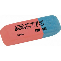 Γόμα Factis Δίχρωμη Μπλε Κόκκινη