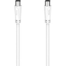 Hama Καλώδιο Κεραίας Coax Male to Coax Female 0.75m White 205044
