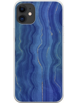 Θήκη Agate Stone - Blue iPhone 11 Flexible TPU (Διάφανη Σιλικόνη)