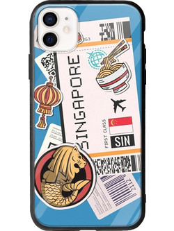 Θήκη Ticket To Singapore iPhone 12 mini Groove TPU (Tempered Glass και TPU)
