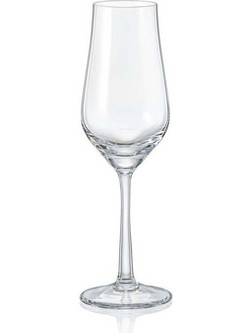 Crystal Bohemia Σετ Ποτήρια Σαμπάνιας Κρυστάλλινα Κολωνάτα Pralines 100ml 4τμχ CLX40894100