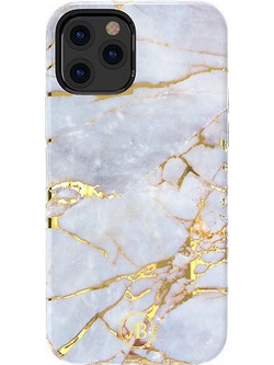 Θήκη Kingxbar Marble για iPhone 12 Pro Max - Λεύκο