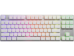 Sharkoon PureWriter TKL Μηχανικό Gaming Πληκτρολόγιο TenKeyLess με Kailh Blue Διακόπτες RGB White