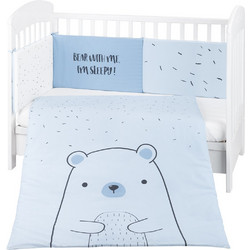 KikkaBoo Bear With Me Σετ Κούνιας 70x140cm Blue 3τμχ