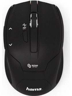 Hama Milano Compact Ασύρματο Mini Ποντίκι Black