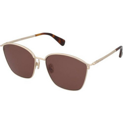 Max Mara MM004 352E Γυναικεία Γυαλιά Ηλίου Τετράγωνα Μεταλλικά Χρυσά με Καφέ Polarized Φακό