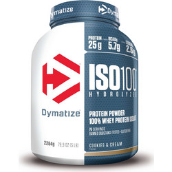Dymatize ISO100 Hydrolyzed Cookies & Cream Πρωτεΐνη Ορού Γάλακτος Γράμμωσης Χωρίς Γλουτένη 2.26kg