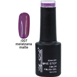 Lilly Nail Art One Step Melatzana Matte Ημιμόνιμο Βερνίκι Νυχιών 5ml