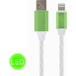 Cablexpert LED USB-A to Lightning Cable 1m Green CC-USB-8PLED-G-1M