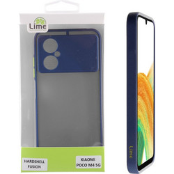 Lime Θηκη Xiaomi Poco M4 5G 6.58'' Hardshell Fusion Full Camera Protection Blue With Yellow KEYS
