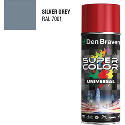 Den Braven Super Color Universal Σπρέι Βαφής Silver Grey Gloss 400ml