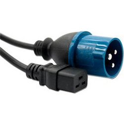 Καλώδιο Επέκτασης Τροφοδοσίας Intronics (AK5021) - IEC 60309 2P+E male Σε IEC 60320 C19 female - 2.5m - Black AK5021