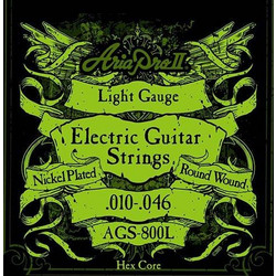 Aria AGS-800L Σετ 6 Χορδές Ηλεκτρικής Κιθάρας Nickel Plated Steel 10-46" Light Tension