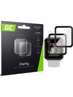 Σετ Προστασίας Οθόνης Tempered Glass 9H GC Clarity για Apple Watch 42mm 2 τμχ Green Cell GL88