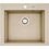 Pyramis Pyragranite Siros Υποκαθήμενος Νεροχύτης Γρανίτη Ματ Dark Beige 57x51.5cm 070201101