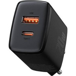 Baseus CCXJ Φορτιστής Χωρίς Καλώδιο με Θύρα USB-A & USB-C 20W Power Delivery Black