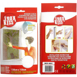 Inox Kiss MOS8001 Αυτοκόλλητη Σταθερή Σίτα Παραθύρου Πλαστική 130x150cm