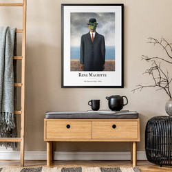 ΑΦΙΣΑ WALL-DESIGN THE SON OF A MAN-MAGRITTE 49513 (PVC/PLEXIGLASS ΜΑΥΡΗ ΚΟΡΝΙΖΑ) 40x60cm