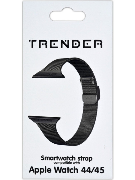 Trender TR-AST45BK Λουράκι Μεταλλικό Black (Apple Watch 42 / 44 / 45mm)