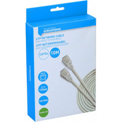 GRUNDIG U/UTP Cat.5e Καλώδιο Δικτύου Ethernet 10m Grey