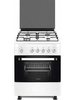 Calfer Gas F6TS40G2-W Κουζίνα Αερίου 64lt με Εστίες Αερίου 60cm