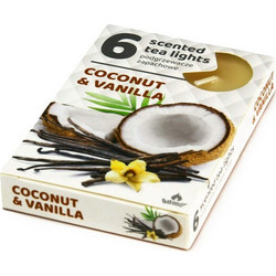 Κερί Ρεσώ Με Άρωμα Coconut Vanilla Σετ 6 Τεμαχίων