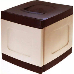 Homeplast Μπαούλο Αποθήκευσης Εξωτερικού Χώρου Strong Box Compact Πλαστικό 100lt Μπεζ-Ζαχαρί Μ50xΠ54xΥ57cm 5200310902338
