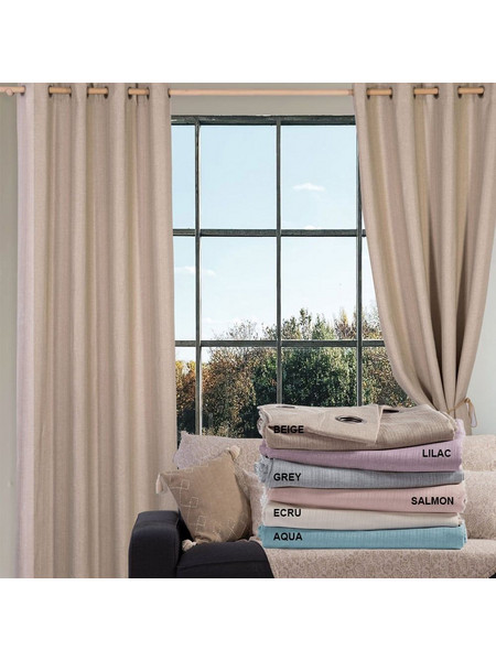 Nef-Nef Κουρτίνα με Τρουκς 140x265 Stellina Lilac