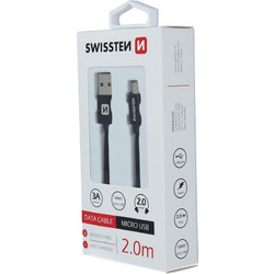 SWISSTEN USB/MICRO CABLE 2M BLACK