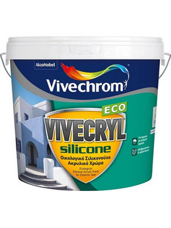 Vivechrom Vivecryl Silicone Eco Οικολογικό Μονωτικό Σιλικονούχο Χρώμα Εξωτερικού Χώρου Λευκό 10lt