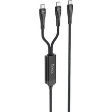 Καλώδιο σύνδεσης Hoco U102 Super 100W 2 σε 1 USB-C σε 2χUSB-C για Γρήγορη Φόρτιση 20V/5A Μαύρο 1.5m
