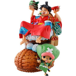 MegaHouse One Piece Petitrama Monkey D. Luffy & Chopper 11cm