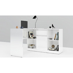 Diommi Apolo2 Γωνιακό Γραφείο Ξύλινο με Βιβλιοθήκη 122x120x79cm 33-202