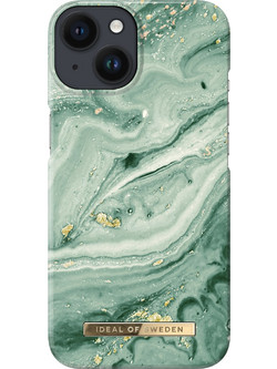 iDeal of Sweden Swirl Marble Back Cover Mint (iPhone 14)