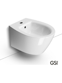 Μπιντέ Κρεμαστό Πορσελάνης 52 εκ. GSI Modo Swirl 9864-300 Λευκή