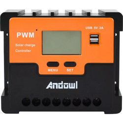 Ρυθμιστής Φόρτισης 100A 12/24V PWM Andowl Q-KZ100 - Μαύρο, Πορτοκαλί