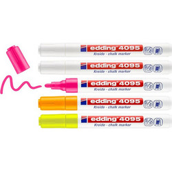 Edding Chalk Marker 4095 Μαρκαδόρος Μαυροπίνακα Υγρής Κιμωλίας Σετ 5 τεμαχίων (4-4095-S5999) (EDD4-4095-S5999)