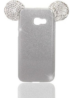 3D Mouse Ears Strass Soft Case - Grey (Samsung Galaxy A3 2017)