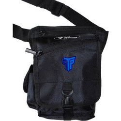 Takeposition Darko Small blue logo, Τσαντάκι μέσης μηρού με έχτρα πουγκί νερού, 27Y x 17Π x 7Β, Μαύρο, 962-0010-02
