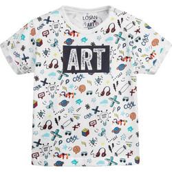 Losan Παιδικό T-Shirt Κοντομάνικο Λευκό 817-1020AC-001