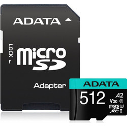 Adata Premier Pro microSDXC 512GB Class 10 U3 V30 UHS-I A2 + Adapter