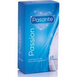 Pasante Ribbed Προφυλακτικά με Ραβδώσεις & Λιπαντικό 12τμχ