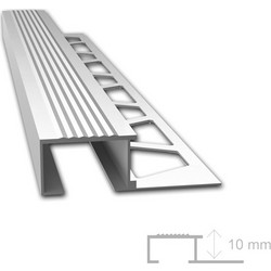 RAVENNA Προφίλ Σκαλοπατιού Αλουμινίου 10mm Ματ SAY 402 250cm Μήκος