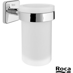 Ποτηροθήκη Επιτοίχια Victoria Γυάλινη Chrome A816681001 Roca
