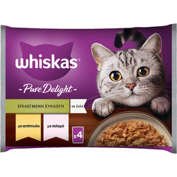 Whiskas Pure Delight Adult with Salmon & Chicken in Jelly 4x85gr