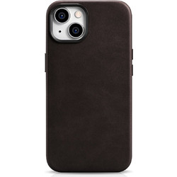 iCarer Oil Wax Premium Leather Case iPhone 14 Plus Magnetic Leather Case with MagSafe Brown (WMI14220703-BN)