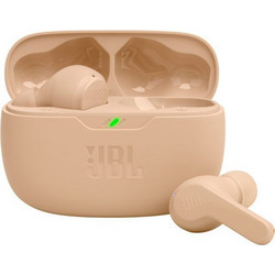 JBL Wave Beam Ακουστικά Bluetooth In Ear Ανθεκτικά στο Νερό Beige