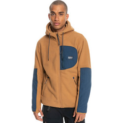 Quiksilver Down Time Up Ανδρική Ζακέτα Fleece με Κουκούλα και Φερμουάρ Ταμπά EQYFT04616-CMK0