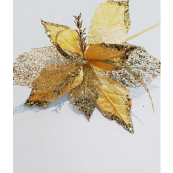 Χριστουγεννιάτικο λουλούδι χρυσό 60cm 2-85-946-0045