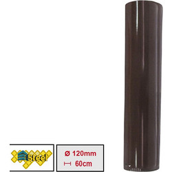Steel Καμινάδα Καπνοδόχου Εμαγιέ (Μπουρί) O120, 60cm (καφέ) - STBRM1206